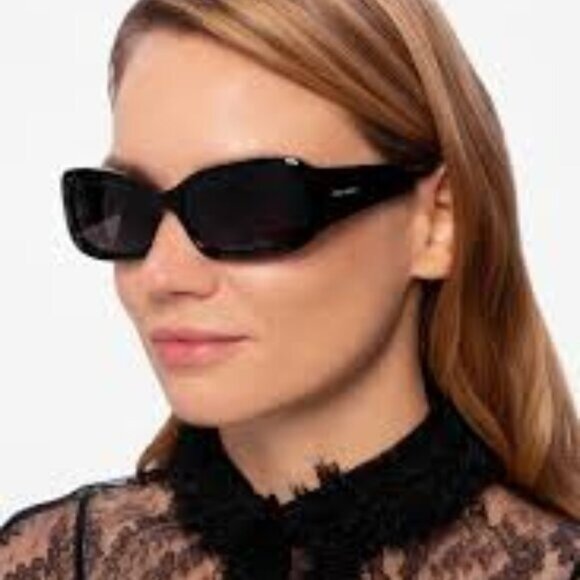 Saint Laurent SL418 002 Rectangle Sunglasses - Havana/Green main image 6